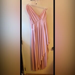 SHEIN NWOT Elegant Pink Evening One Shoulder Dress 🩷✨